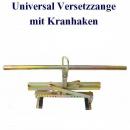 Universal Steinzange mit Kranhaken, Trittstufenversetzzange, Bordsteinzange